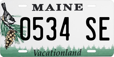 ME license plate 0534SE