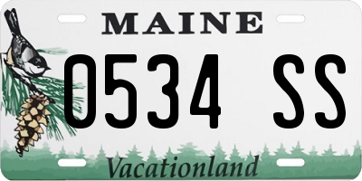 ME license plate 0534SS