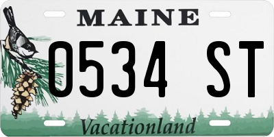 ME license plate 0534ST