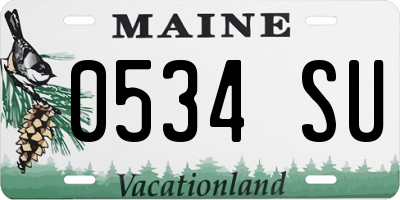 ME license plate 0534SU
