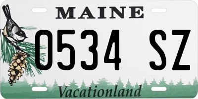 ME license plate 0534SZ