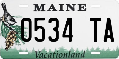 ME license plate 0534TA