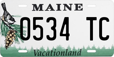 ME license plate 0534TC