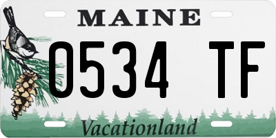 ME license plate 0534TF