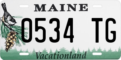 ME license plate 0534TG
