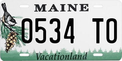 ME license plate 0534TO