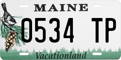 ME license plate 0534TP