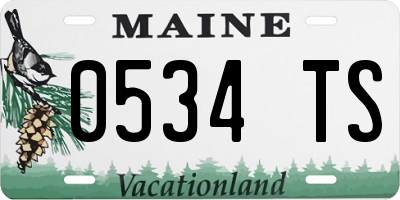 ME license plate 0534TS