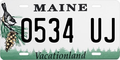 ME license plate 0534UJ