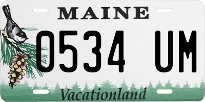 ME license plate 0534UM