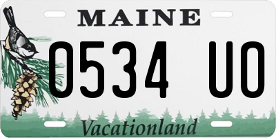 ME license plate 0534UO