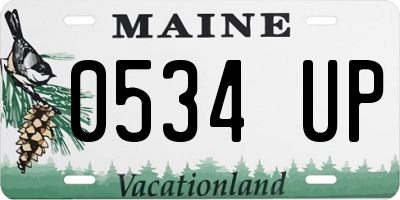 ME license plate 0534UP