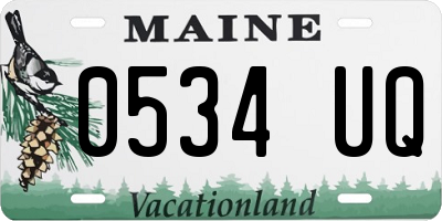 ME license plate 0534UQ