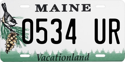 ME license plate 0534UR