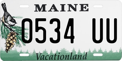 ME license plate 0534UU