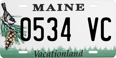 ME license plate 0534VC