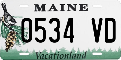 ME license plate 0534VD