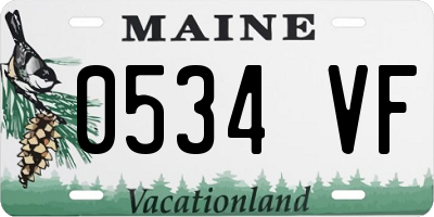 ME license plate 0534VF