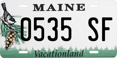 ME license plate 0535SF
