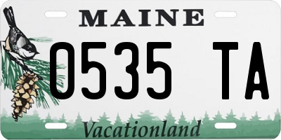 ME license plate 0535TA