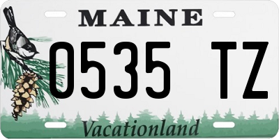 ME license plate 0535TZ