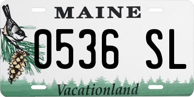ME license plate 0536SL