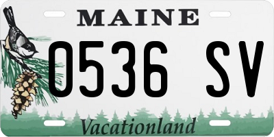 ME license plate 0536SV