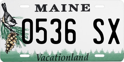 ME license plate 0536SX