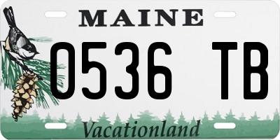 ME license plate 0536TB