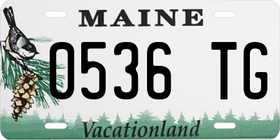 ME license plate 0536TG