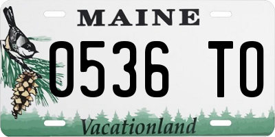 ME license plate 0536TO