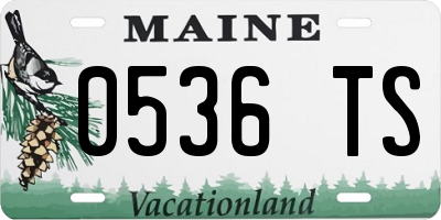 ME license plate 0536TS