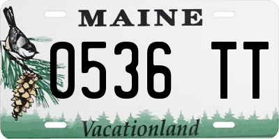 ME license plate 0536TT