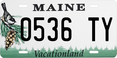 ME license plate 0536TY
