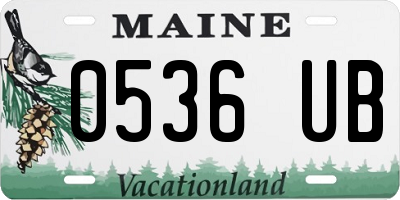 ME license plate 0536UB