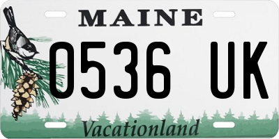 ME license plate 0536UK
