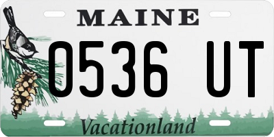 ME license plate 0536UT