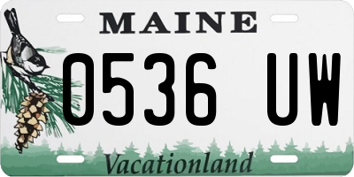 ME license plate 0536UW