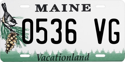 ME license plate 0536VG