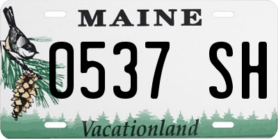 ME license plate 0537SH