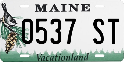 ME license plate 0537ST
