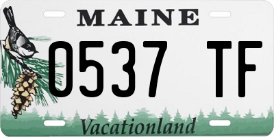 ME license plate 0537TF