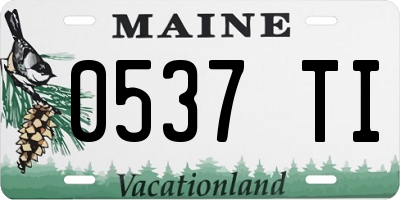 ME license plate 0537TI