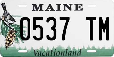 ME license plate 0537TM