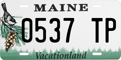 ME license plate 0537TP