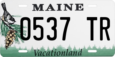 ME license plate 0537TR