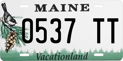 ME license plate 0537TT