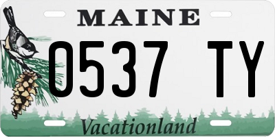 ME license plate 0537TY