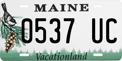ME license plate 0537UC