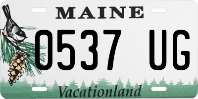 ME license plate 0537UG
